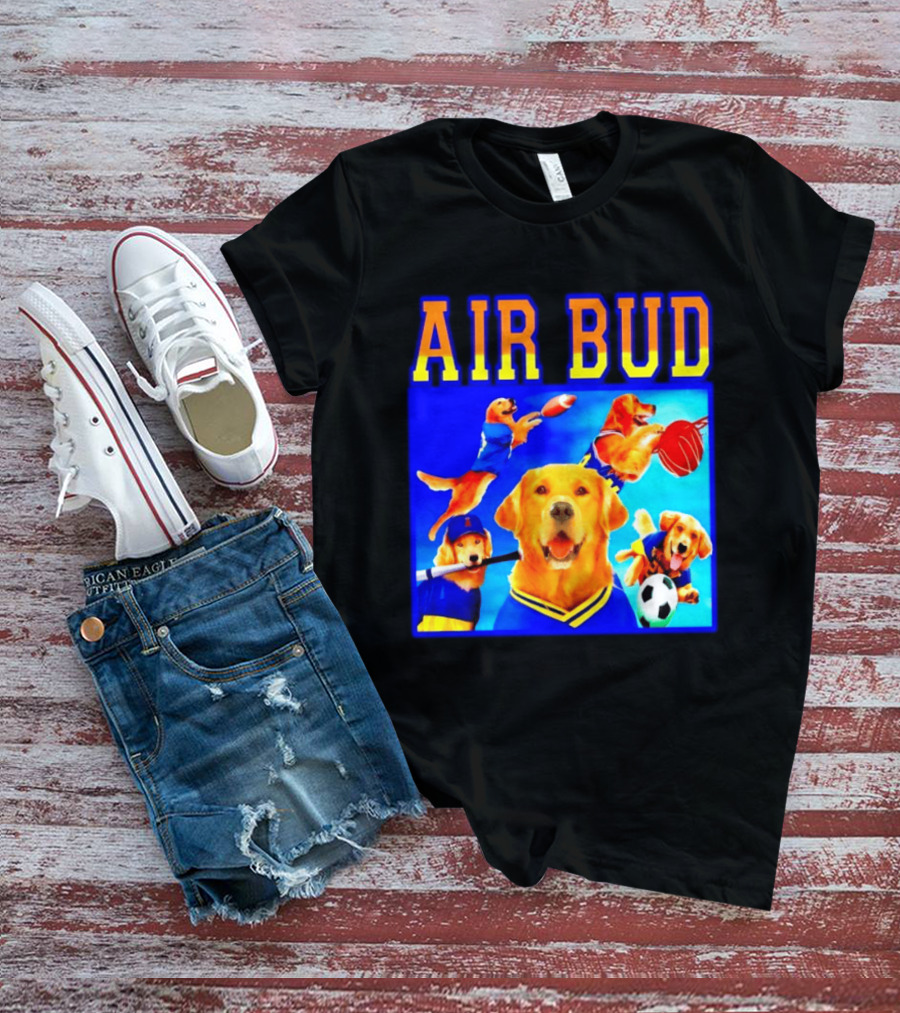 Air Bud Golden Retriever Basketball Football Soccer Sports Collage T-Shirt