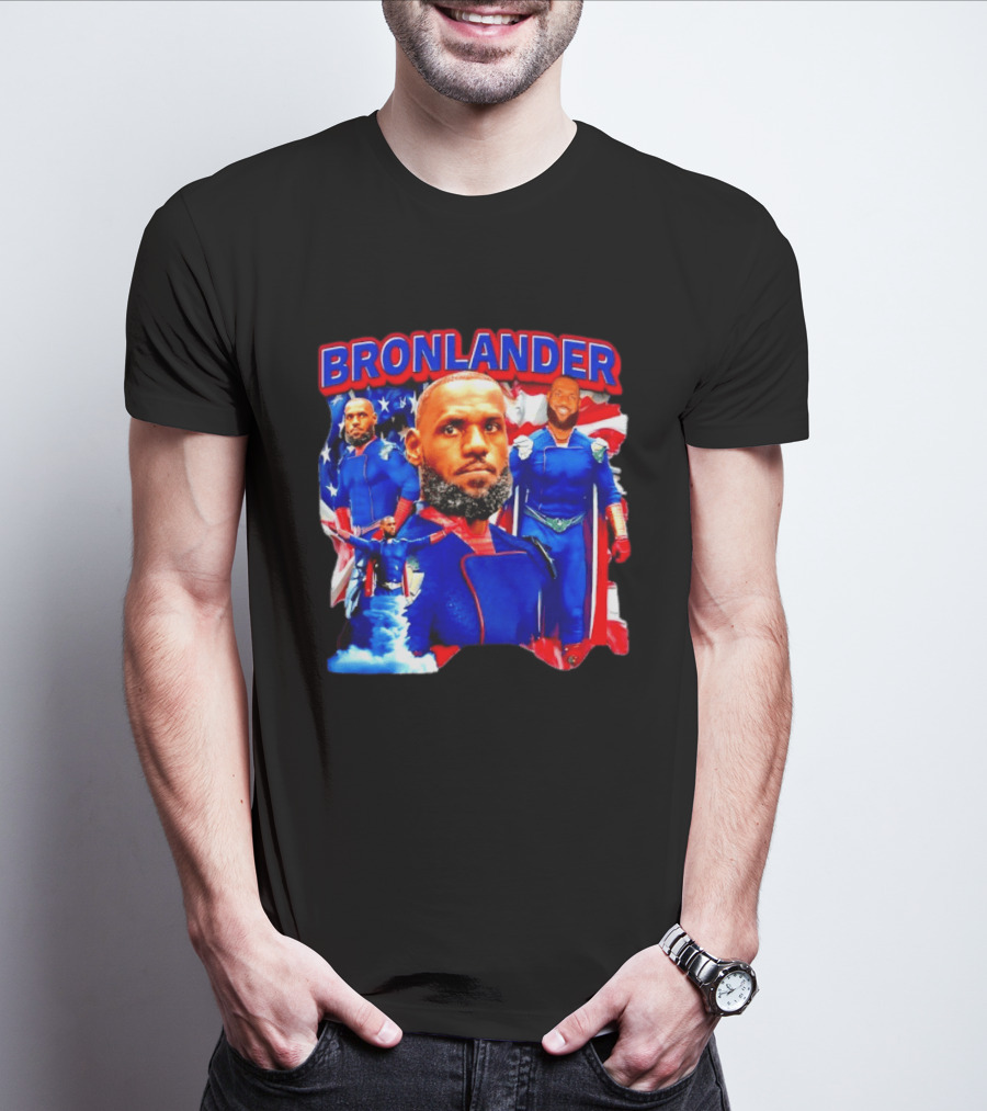 LeBron James Bronlander Basketball Superhero Fusion T-Shirt