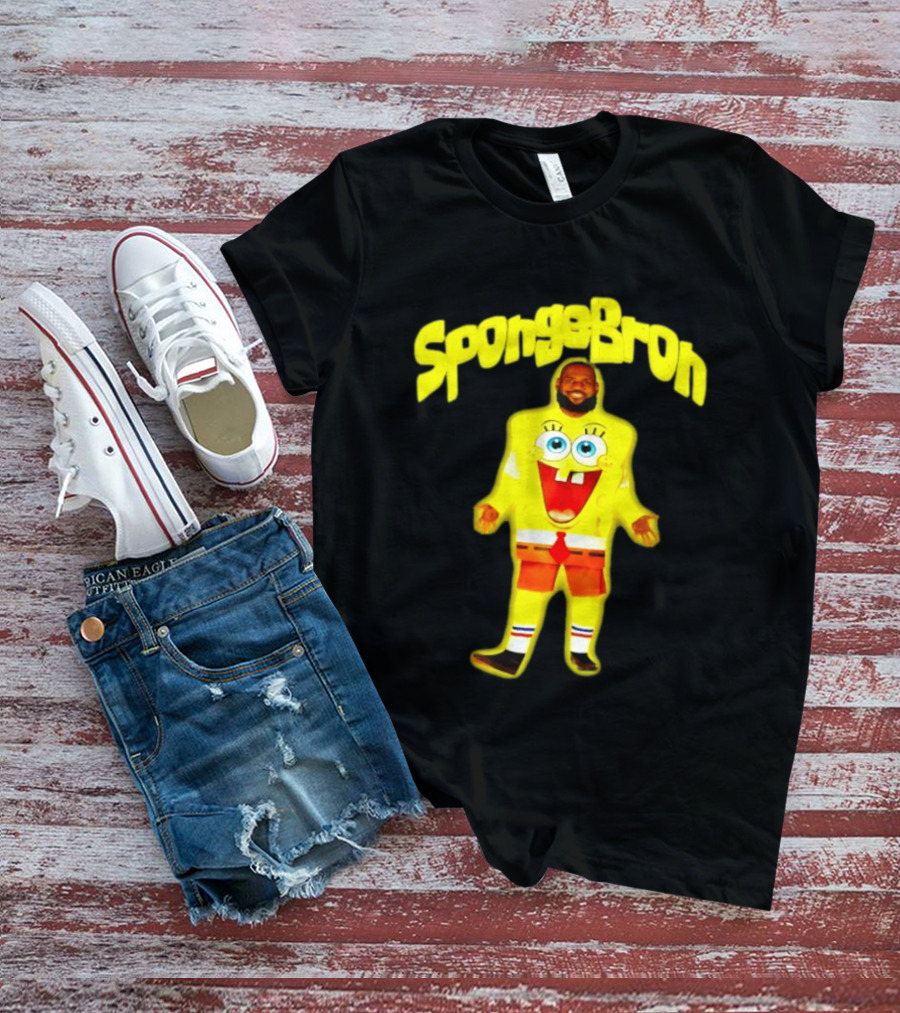 SpongeBron LeBron James Los Angeles Lakers T-Shirt