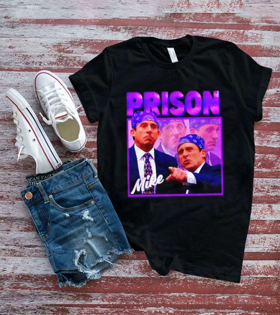 Prison Mike The Office Steve Carell Michael Scott Bandana Suit T-Shirt