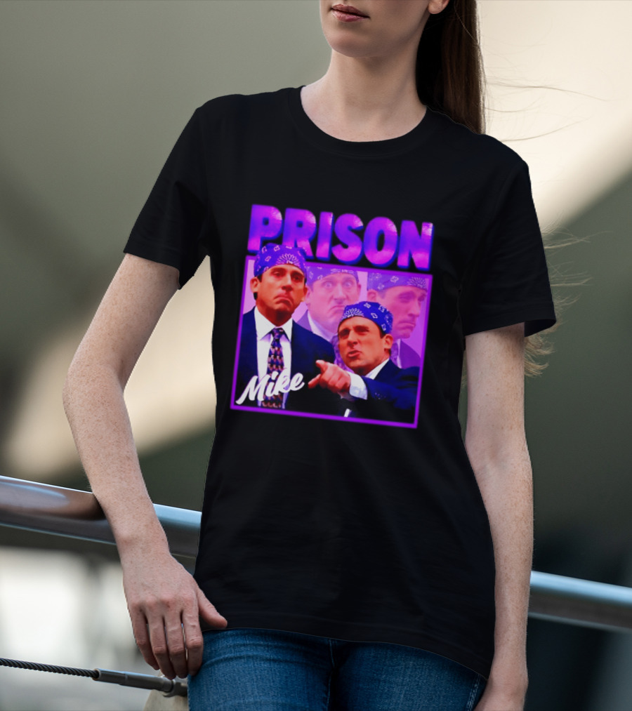 Prison Mike The Office Steve Carell Michael Scott Bandana Suit T-Shirt