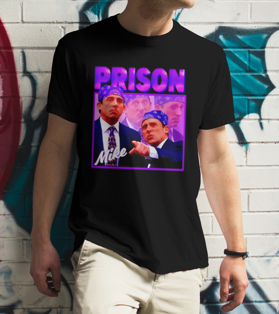 Prison Mike The Office Steve Carell Michael Scott Bandana Suit T-Shirt