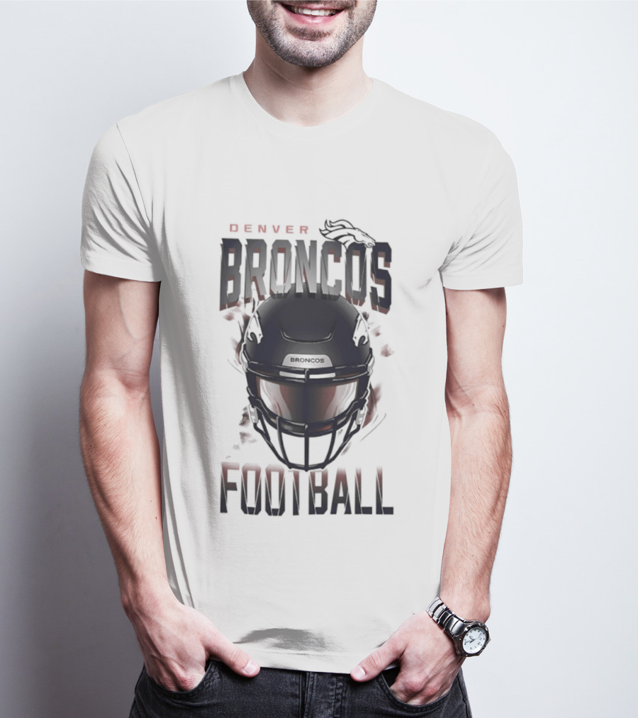 Denver Broncos Football Helmet 2026 Season Broncos Football T-Shirt