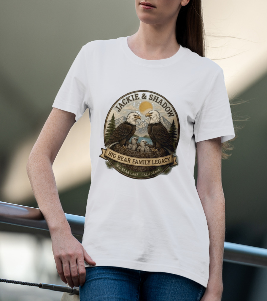 Jackie & Shadow Big Bear Family Legacy Big Bear Lake California Bald Eagles T-Shirt