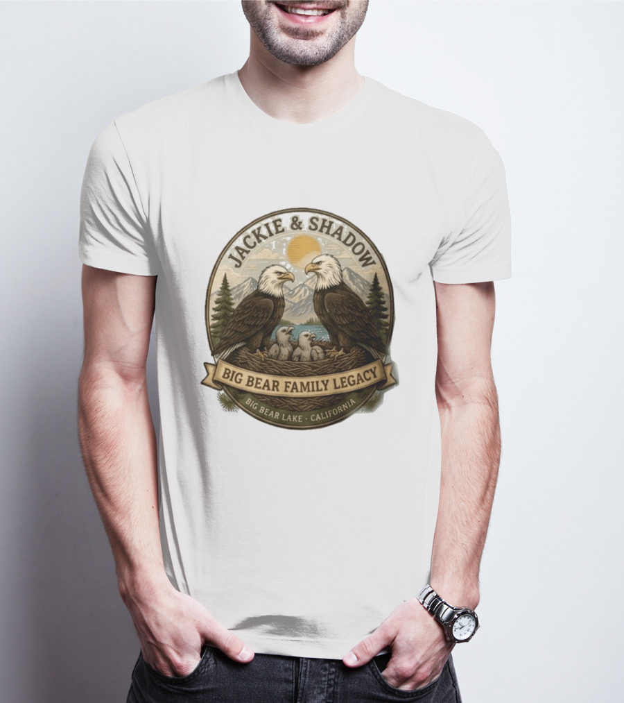 Jackie & Shadow Big Bear Family Legacy Big Bear Lake California Bald Eagles T-Shirt