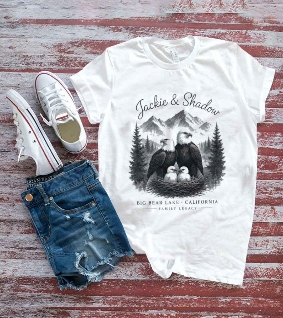 Jackie And Shadow Bald Eagles Big Bear Lake California Family Legacy T-Shirt
