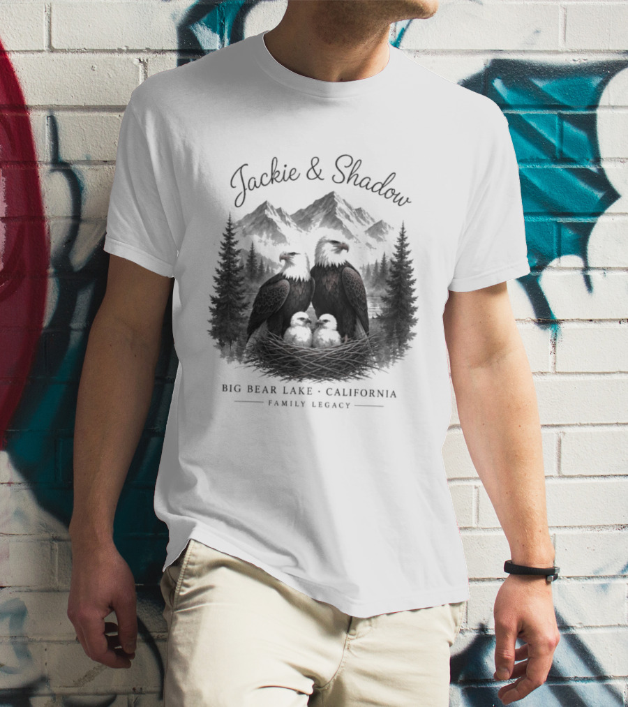 Jackie And Shadow Bald Eagles Big Bear Lake California Family Legacy T-Shirt