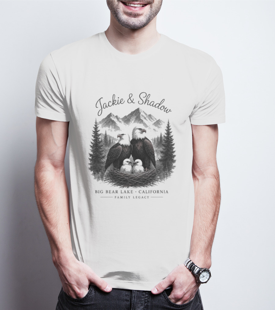 Jackie And Shadow Bald Eagles Big Bear Lake California Family Legacy T-Shirt