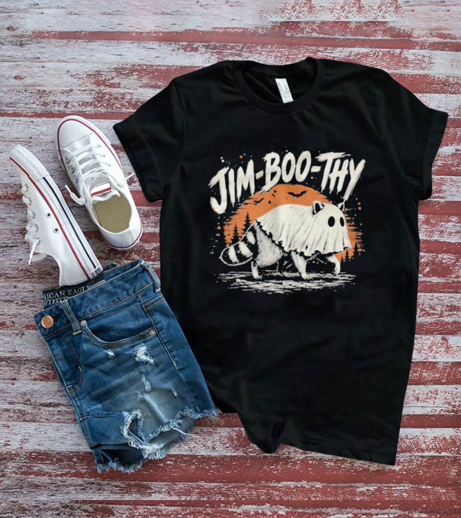 Jim Boo Thy Halloween Raccoon Ghost Costume T-Shirt