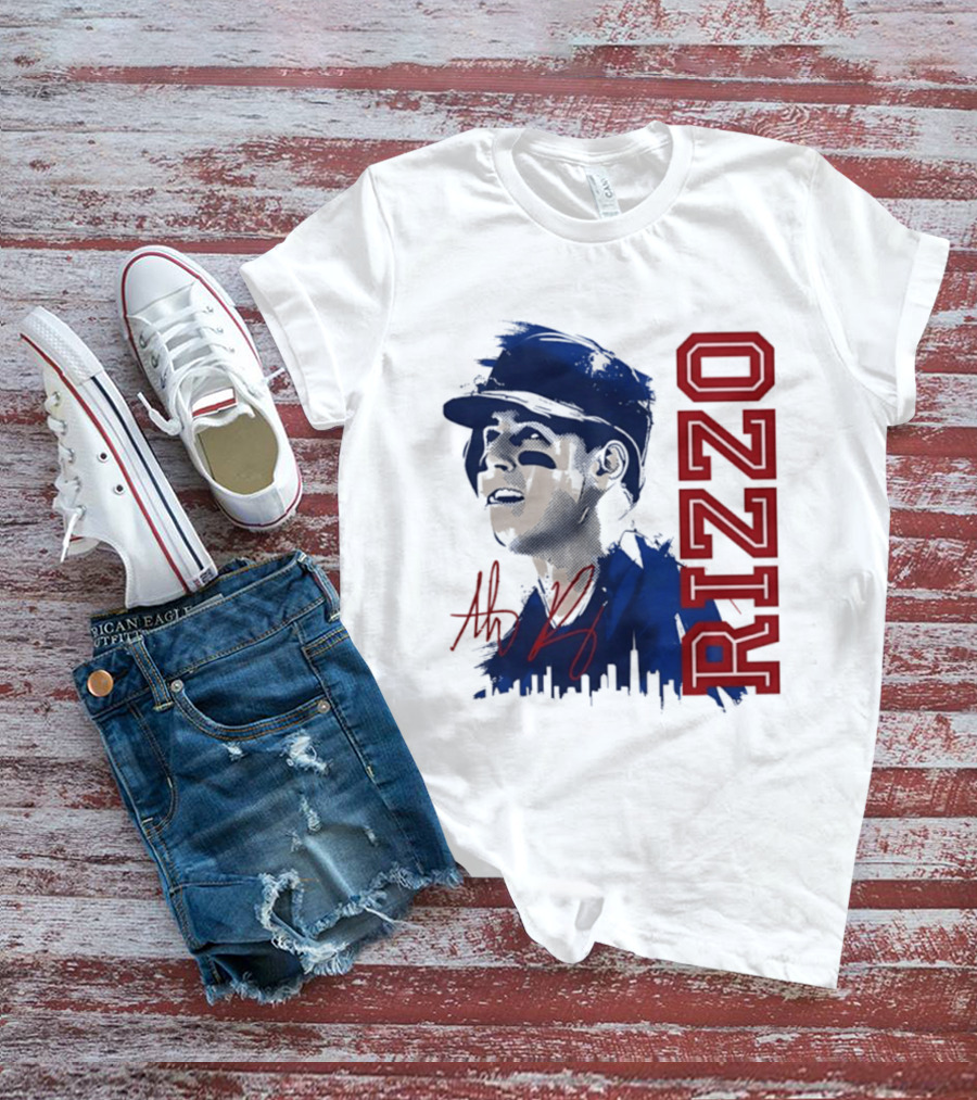 Anthony Rizzo Cubs Splatter Illustration Rizzo T-Shirt