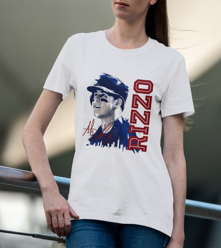 Anthony Rizzo Cubs Splatter Illustration Rizzo T-Shirt