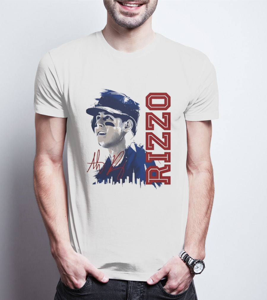 Anthony Rizzo Cubs Splatter Illustration Rizzo T-Shirt