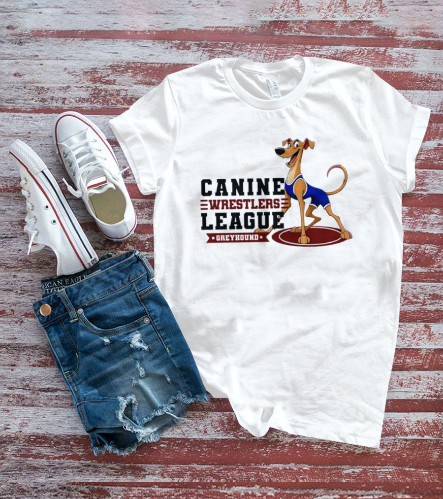 Canine Wrestlers League Greyhound T-Shirt