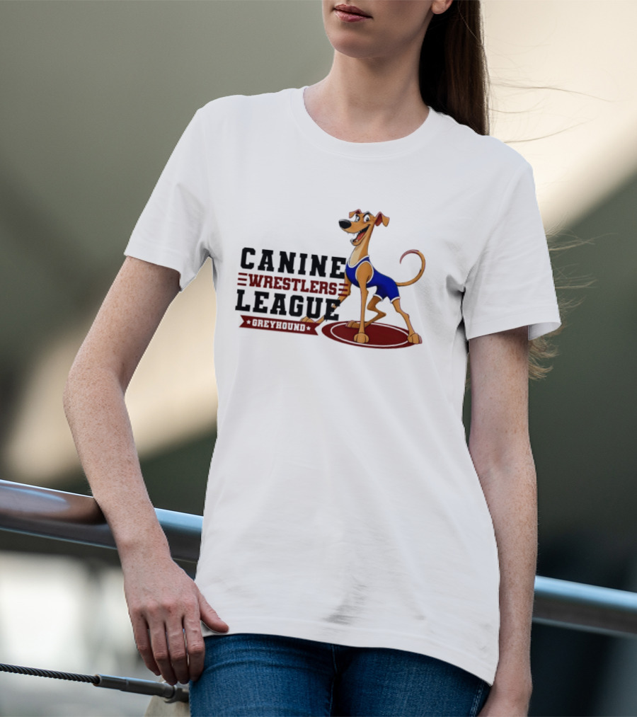 Canine Wrestlers League Greyhound T-Shirt