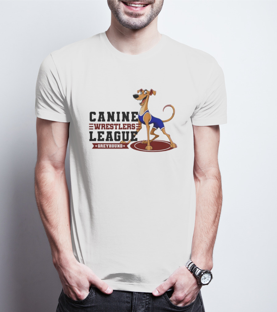 Canine Wrestlers League Greyhound T-Shirt