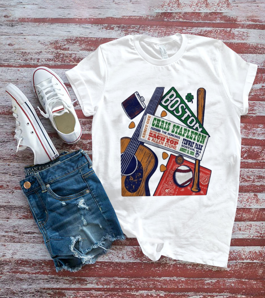 Chris Stapleton Live At Fenway Park Boston August 15 2026 Featuring The Honchos Zach Top Allen Stone T-Shirt