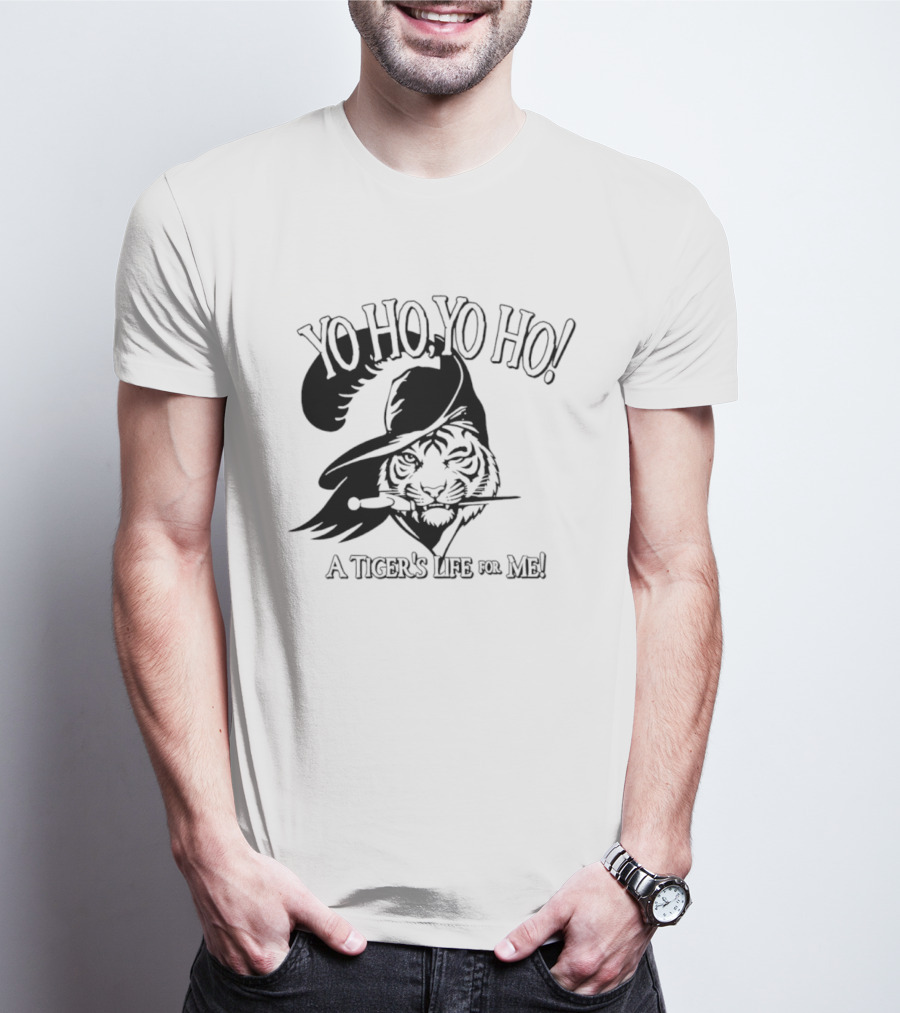 Yo Ho Yo Ho A Tiger's Life For Me Cincinnati Bengals Tiger Pirate T-Shirt
