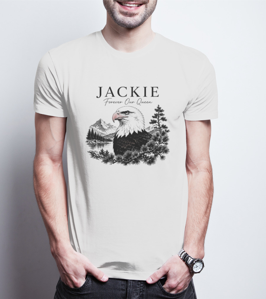 Jackie Forever Our Queen Eagle Mountain Landscape T-Shirt