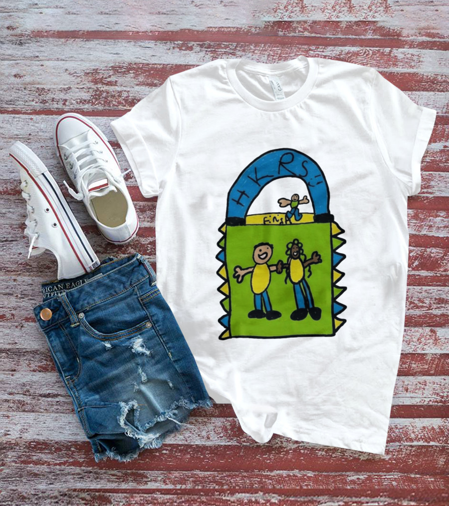 HKRS Kanick Healthy Running Series Fun Finish Line Kids Drawing T-Shirt