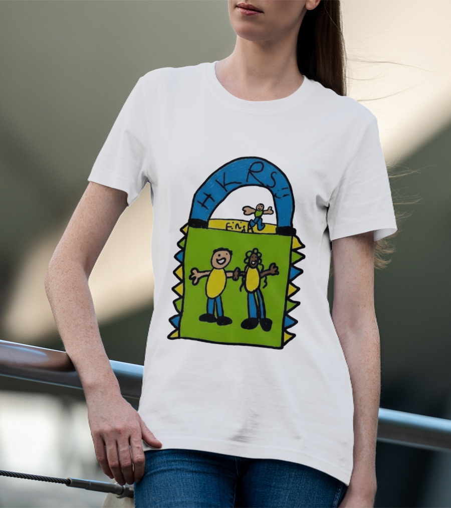 HKRS Kanick Healthy Running Series Fun Finish Line Kids Drawing T-Shirt