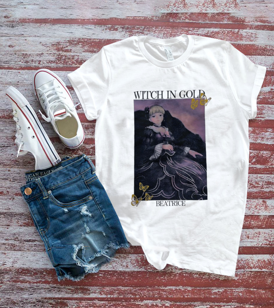 Witch In Gold Beatrice Butterflies Umineko When They Cry T-Shirt