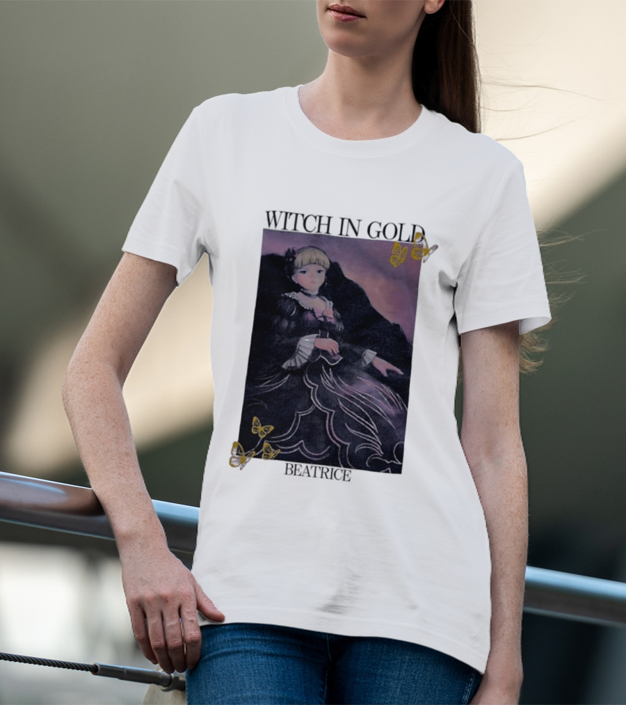 Witch In Gold Beatrice Butterflies Umineko When They Cry T-Shirt
