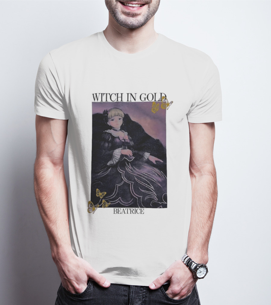 Witch In Gold Beatrice Butterflies Umineko When They Cry T-Shirt