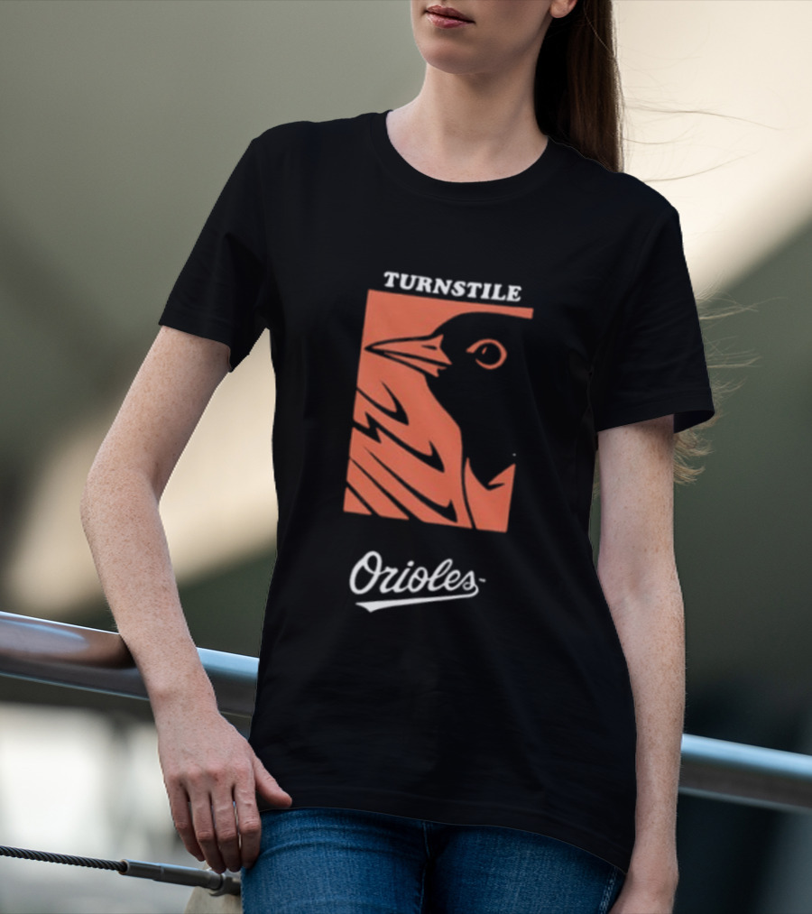 Baltimore Orioles Turnstile 2026 These Birds Not Meant To Fly Alone Two Sided T-Shirt