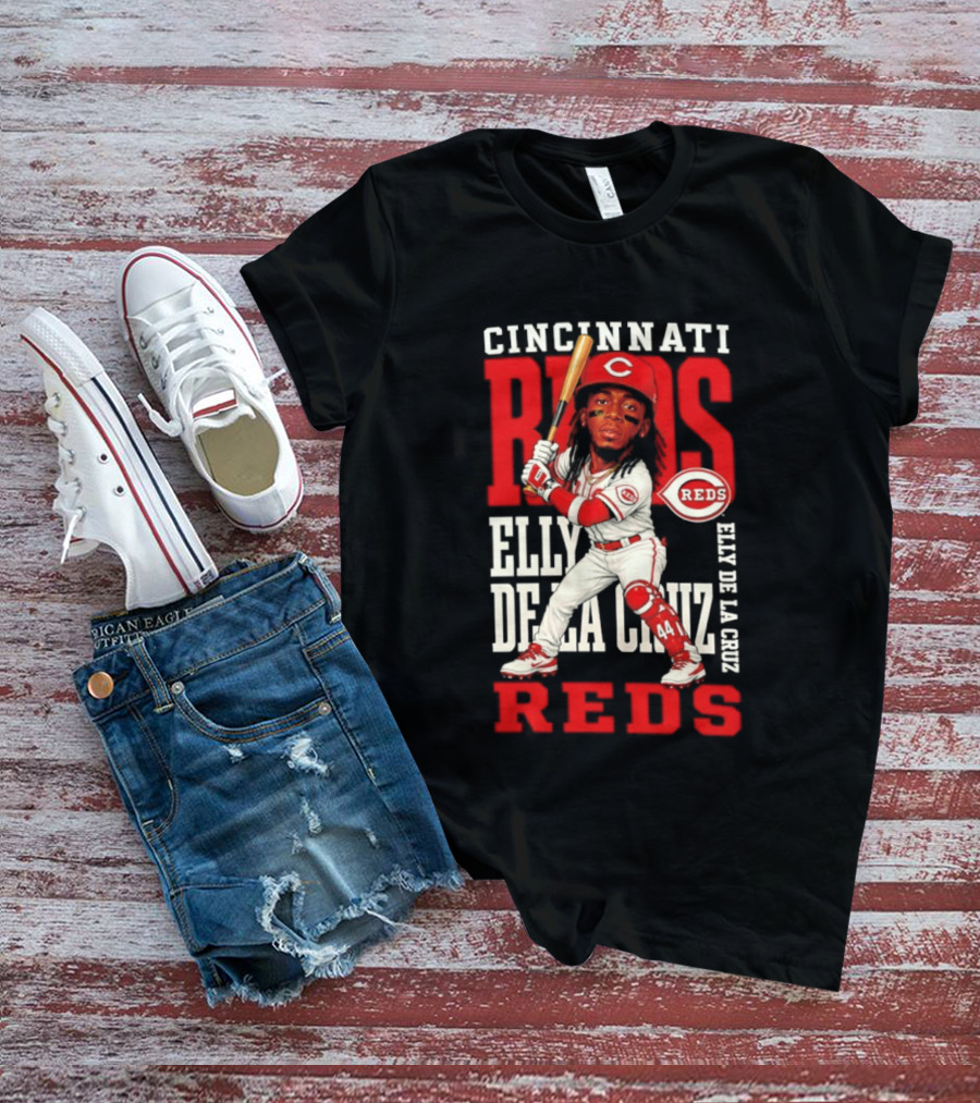 Cincinnati Reds Elly De La Cruz 2026 MLB Season Caricature T-Shirt