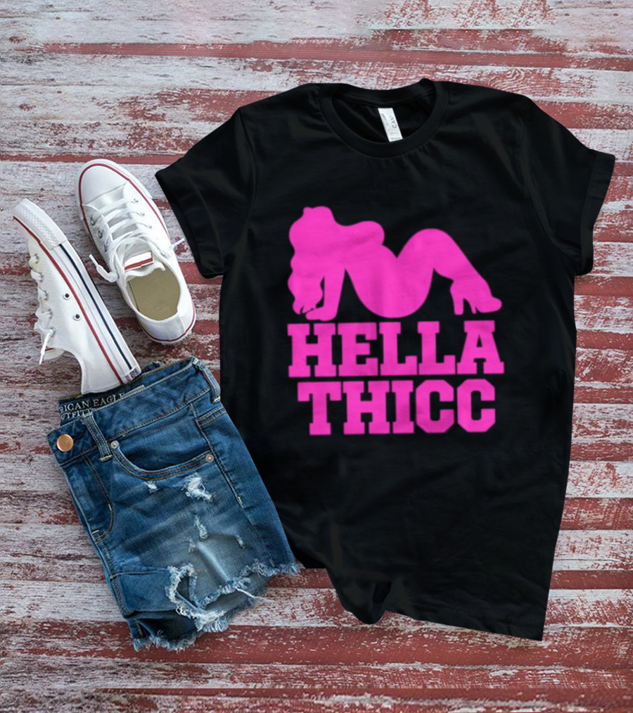 Hella Thicc Curvy Body Positive Pink T-Shirt