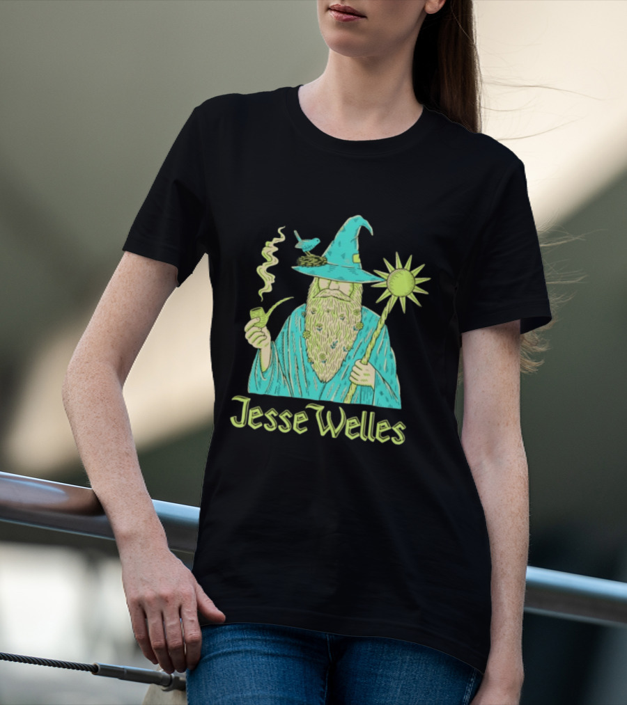 Jesse Welles Wizard Pipe Staff Bird Wizardry Magic T-Shirt