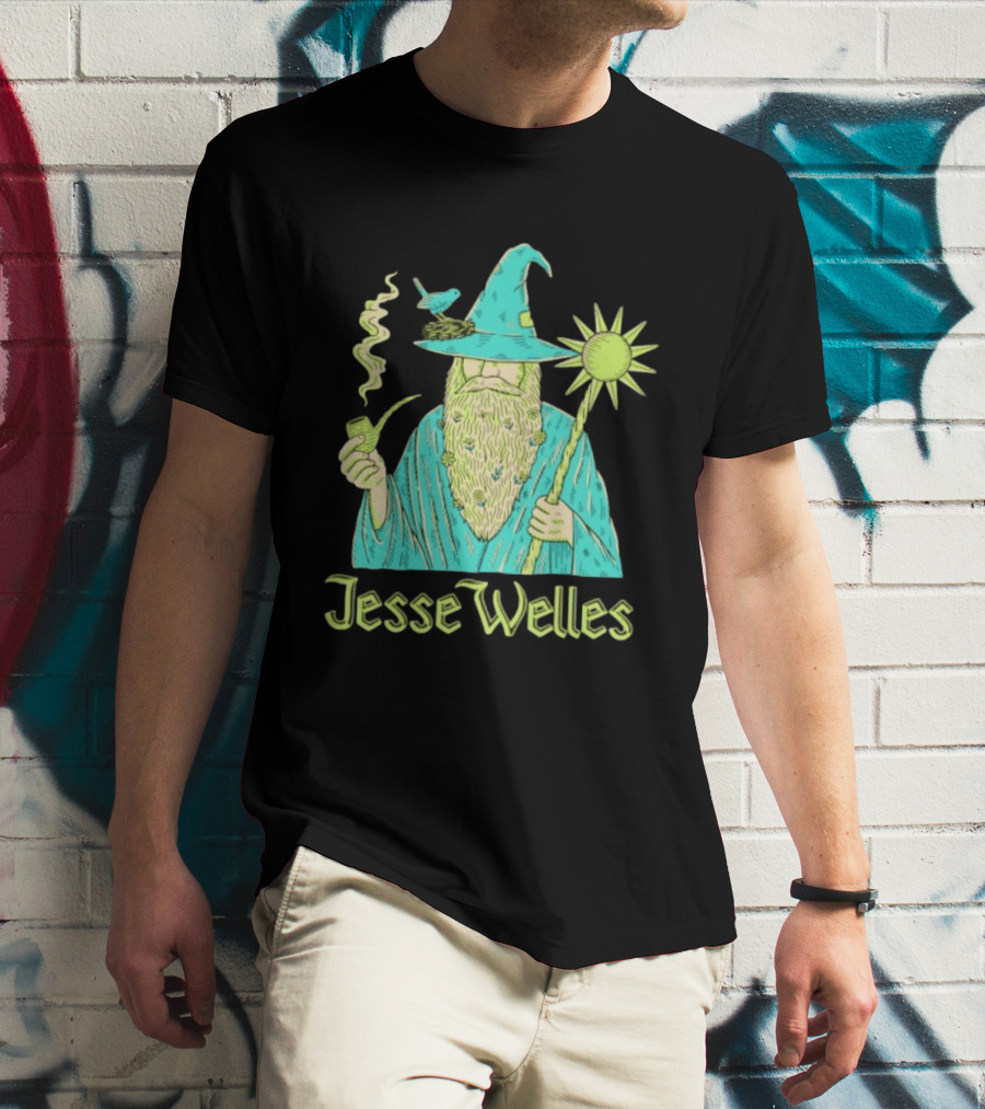 Jesse Welles Wizard Pipe Staff Bird Wizardry Magic T-Shirt