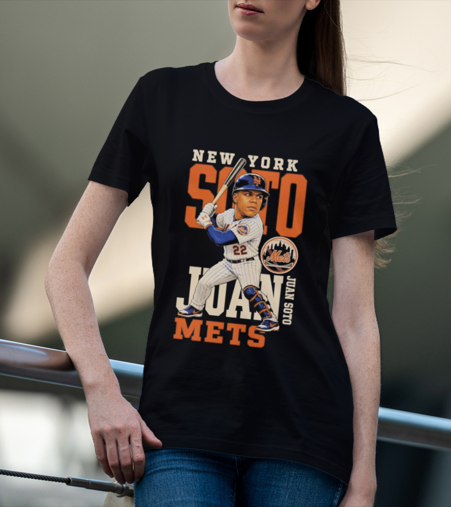 New York Mets Juan Soto 2026 MLB Season Caricature Mets T-Shirt