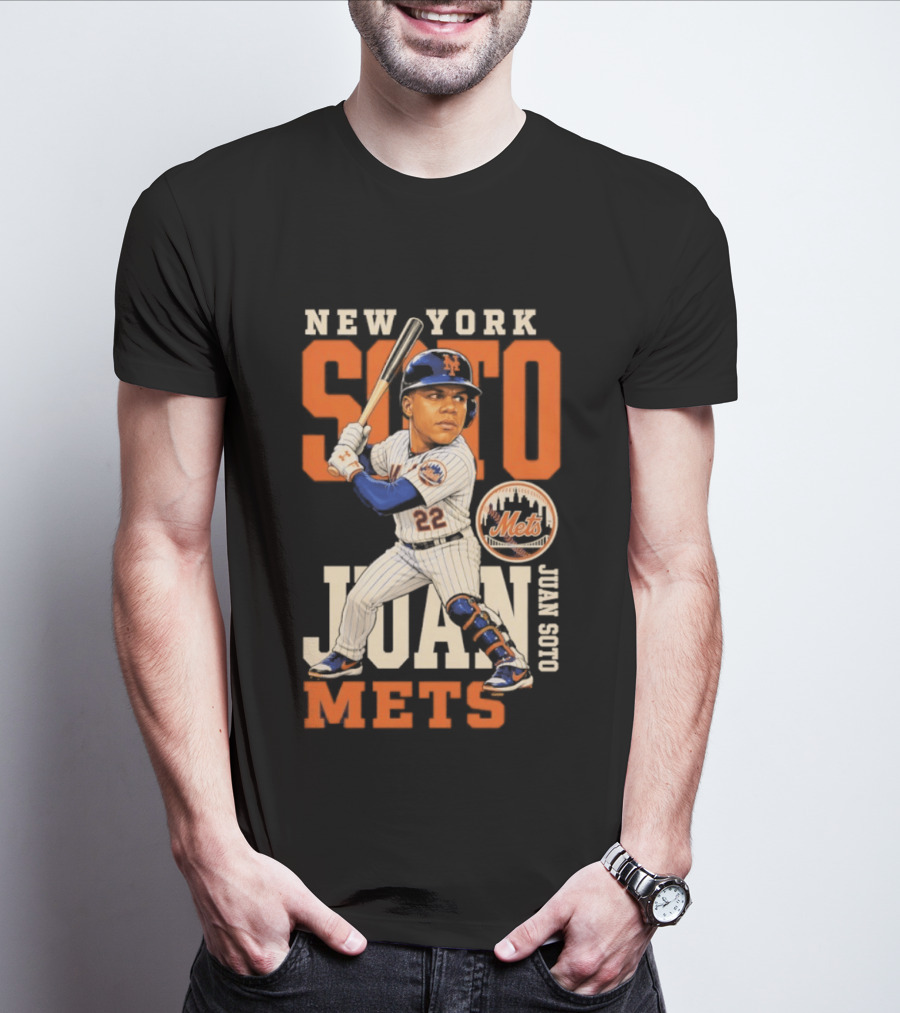 New York Mets Juan Soto 2026 MLB Season Caricature Mets T-Shirt