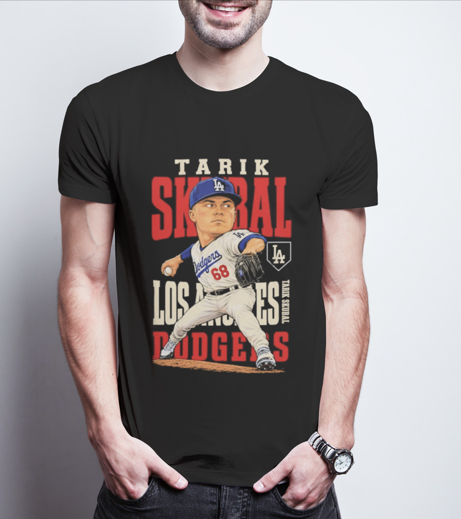 Tarik Skubal Los Angeles Dodgers 2026 MLB Season Dodgers 68 Caricature T-Shirt