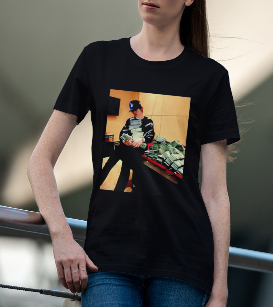 Balenciaga Black Long Sleeve With RALEC And Los Angeles Cap T-Shirt