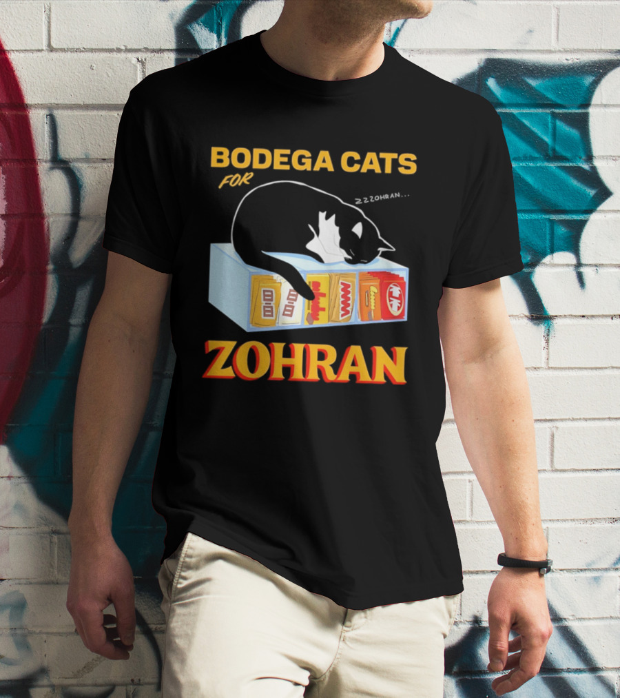 Bodega Cats For Zohran Cat Snack Kitty ZZZohran T-Shirt
