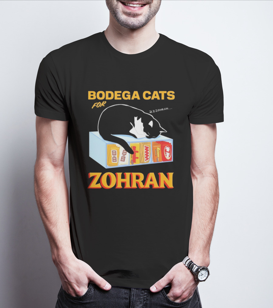 Bodega Cats For Zohran Cat Snack Kitty ZZZohran T-Shirt