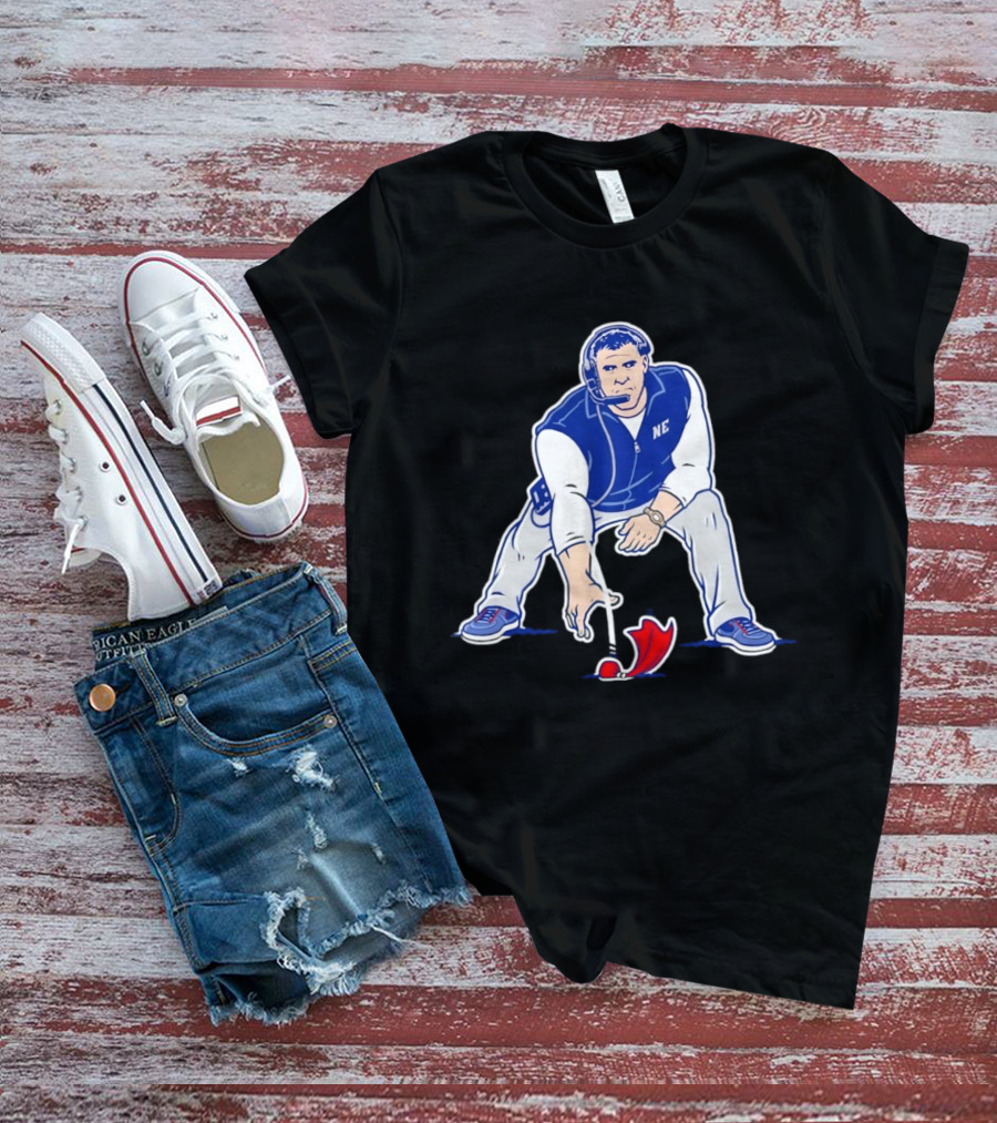New England Patriots NE Coach Three Point Stance T-Shirt