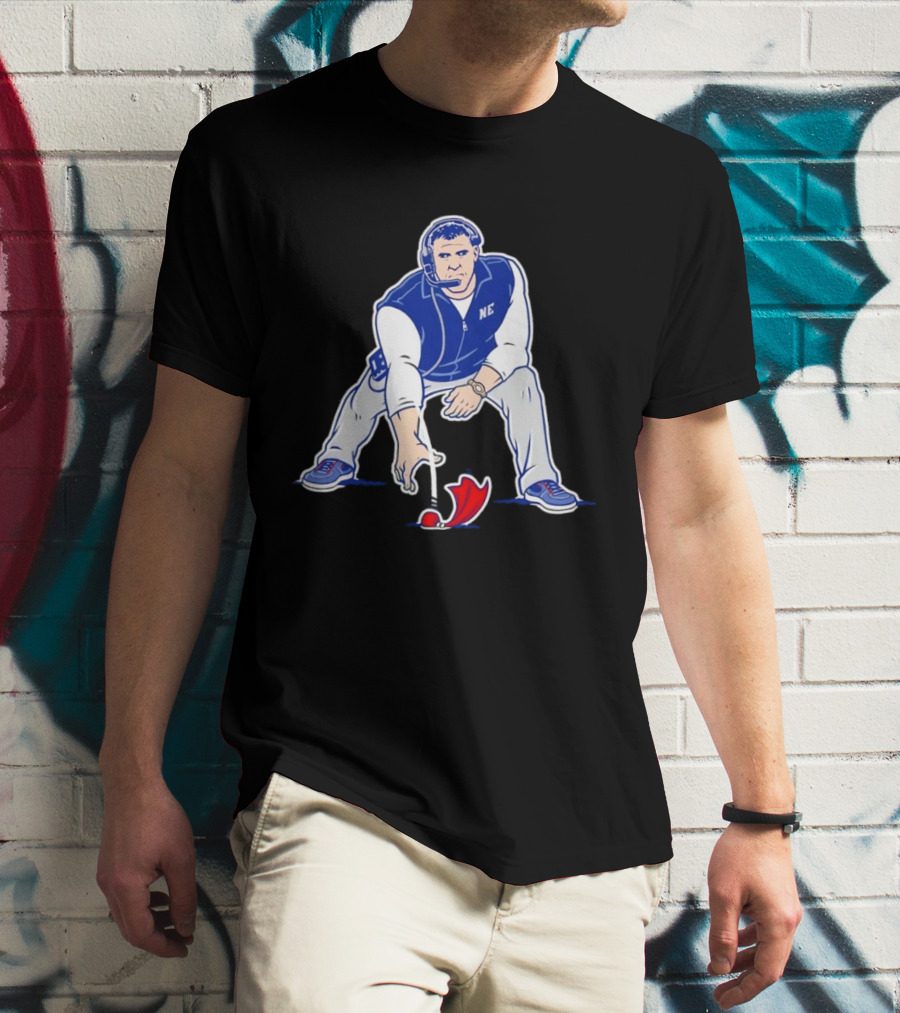 New England Patriots NE Coach Three Point Stance T-Shirt