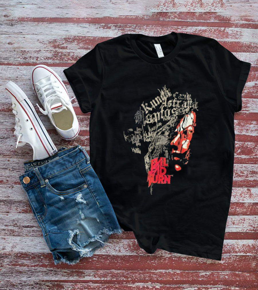 Kunda Astaroth Manto Satta Evil Dead Burn Face Typographic T-Shirt