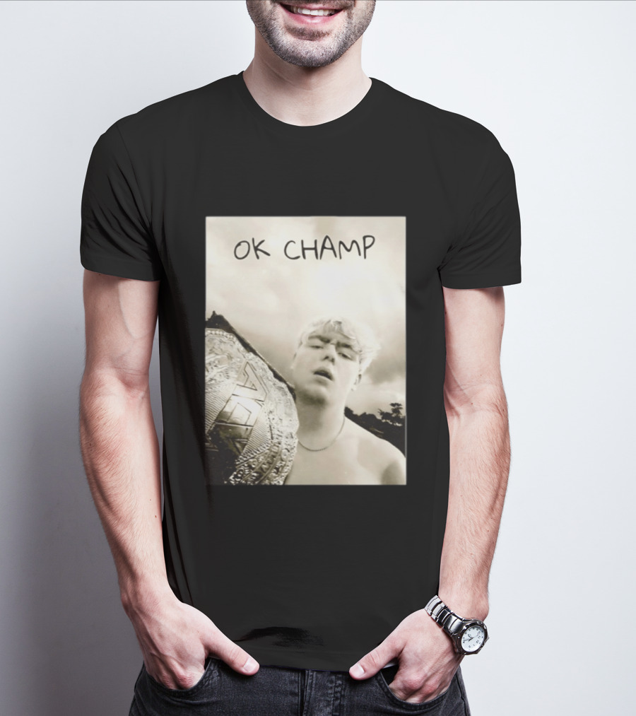 OK Champ Kyle Fletcher Holding Championship Belt T-Shirt