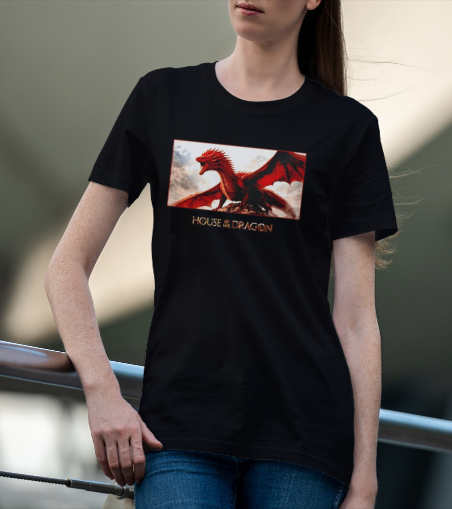 House Of The Dragon Caraxes War Memorial Mountains Scene T-Shirt