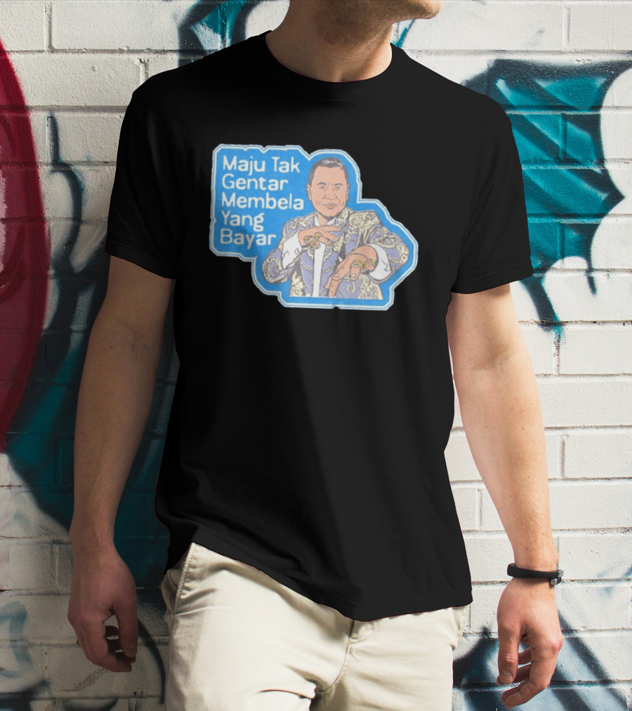 Maju Tak Gentar Membela Yang Bayar Indonesia Iconic Suit Pose T-Shirt