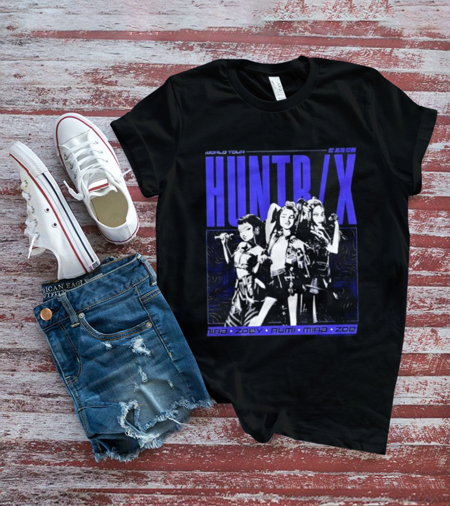 HUNT X World Tour Nira Zoey Rumi Mira Zoe Blue T-Shirt