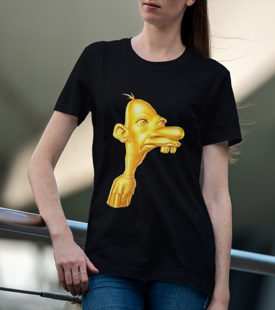 Neegy Meme Cartoon Golden Head T-Shirt