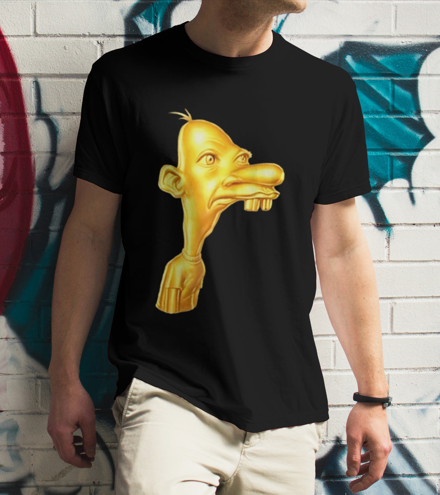 Neegy Meme Cartoon Golden Head T-Shirt