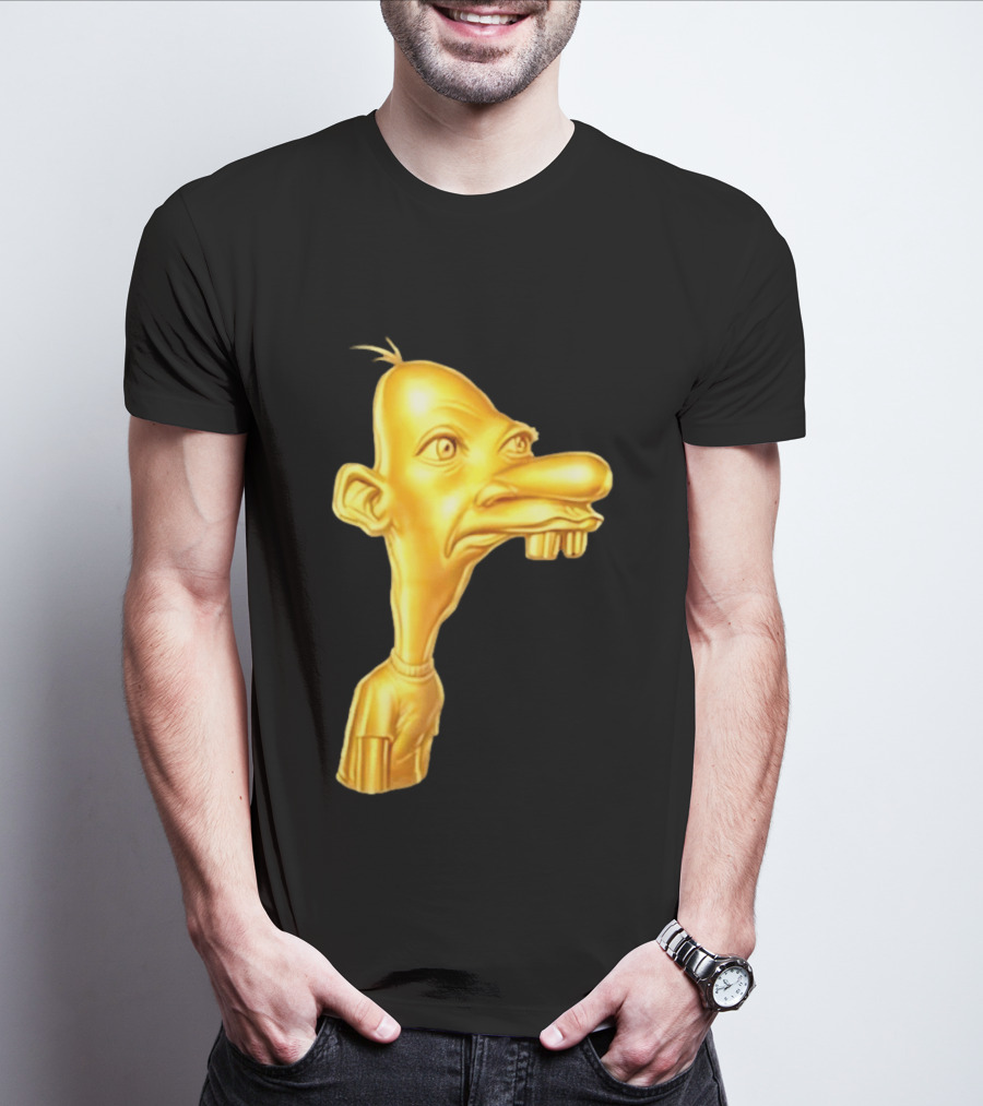 Neegy Meme Cartoon Golden Head T-Shirt