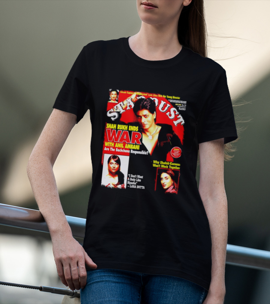Stardust Magazine May 2010 Shah Rukh Khan Anil Ambani War Are Bachchans Responsible Sonam Kapoor Lara Dutta Interview T-Shirt