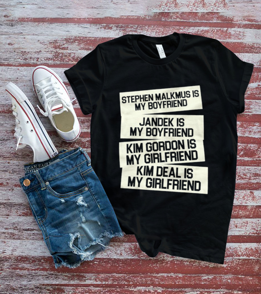 Stephen Malkmus Jandek Kim Gordon Kim Deal Is My Boyfriend Girlfriend T-Shirt